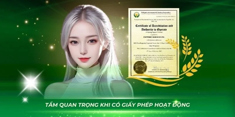 Cam kết mà giấy phép hoạt động 8xbet mang lại