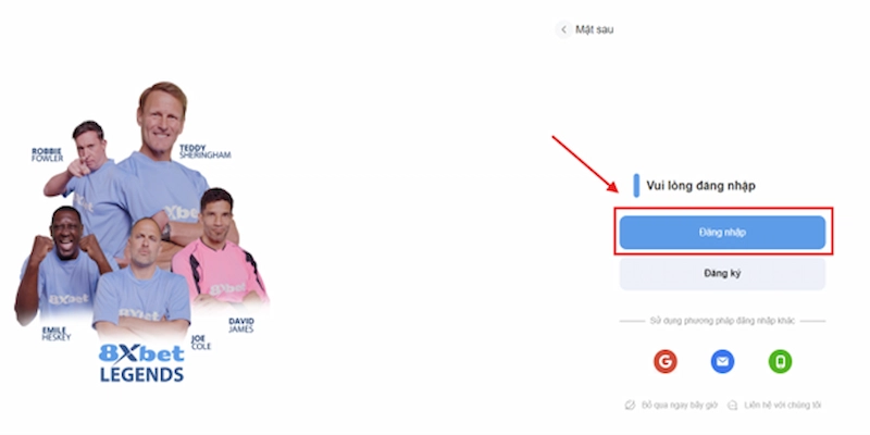 đăng nhập 8xbet